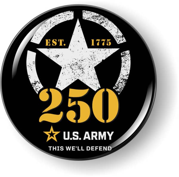 U.S. Army Birthdays 250th Anniversary Emblem